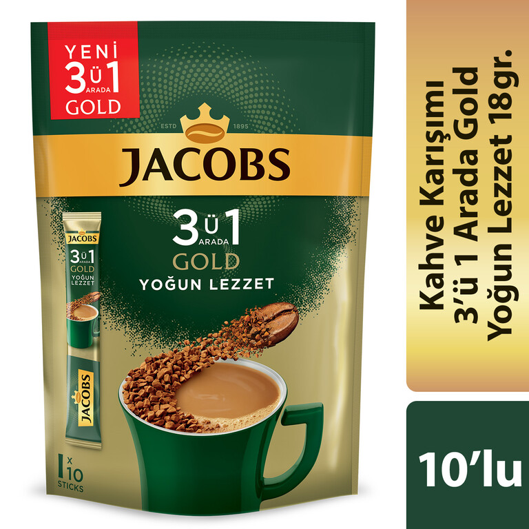 Jacobs Yoğun Gold 3�ü 1 Arada 10�lu istegelsin çoksüpermarket