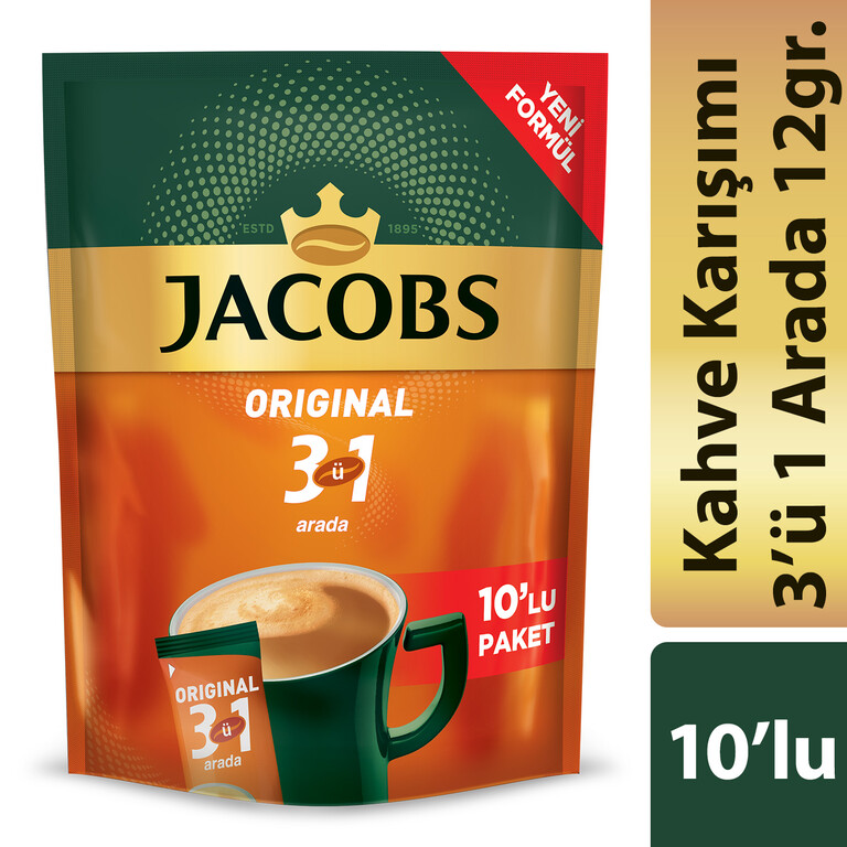 Jacobs 3�ü 1 Arada 10�lu Paket istegelsin çoksüpermarket